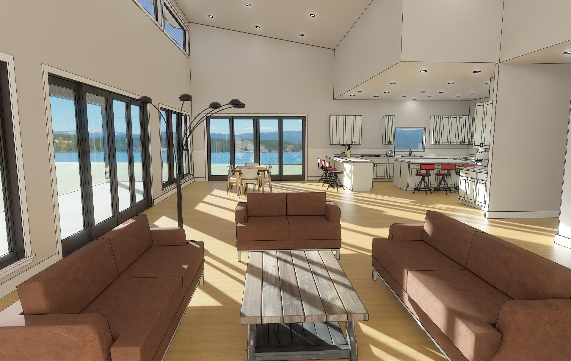 Texas lake house secondary exterior view